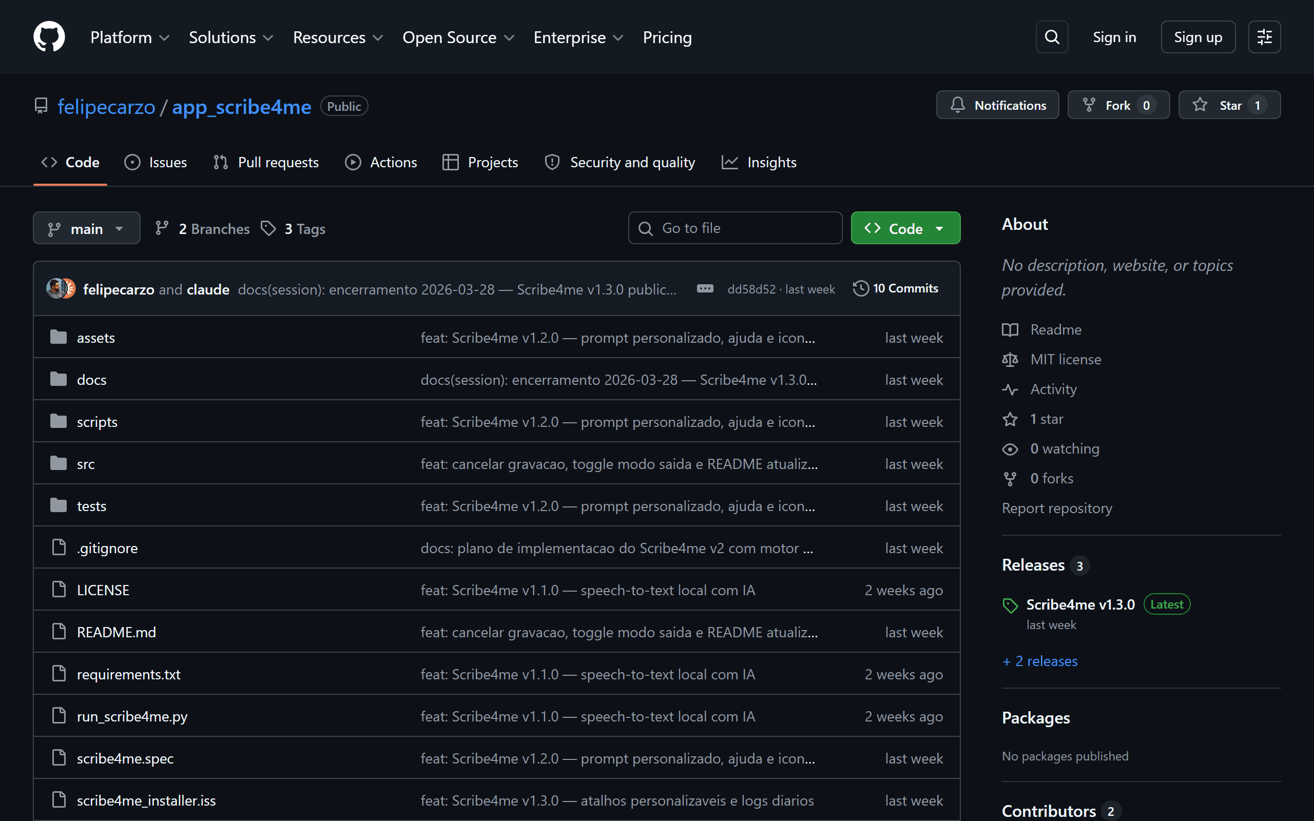 Screenshot de Scribe4Me